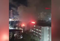 Kartal'da hastanenin çatısında yangın