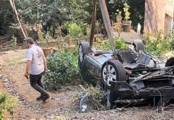 Beşiktaş’ta fren yerine gaza basan 79 yaşındaki sürücü bahçeye uçtu