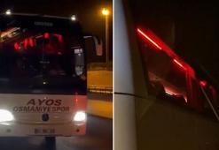Osmaniyespor FK’nın taraftar otobüsüne taşlı saldırıya 7 gözaltı