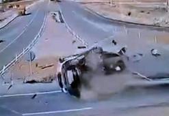 MHP Milletvekili Karakoç'un yaralandığı kaza anı kamerada