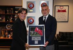 TFF Başkanı Hacıosmanoğlu, Vincenzo Montella ile bir araya geldi