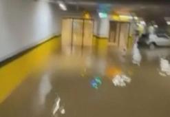 Sarıyer de su baskını olan alışveriş merkezi tahliye edildi