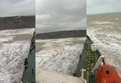 Sarıyer’de sürüklenen tanker karaya oturdu
