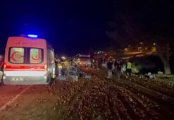 Traktörlele kamyonet çarpıştı; 1 ölü, 1 yaralı