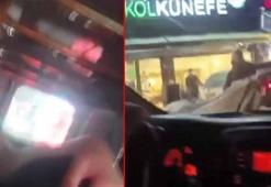 Sarıyer’de trafikte aracın camını kırdı; çocuğun ağladığı anlar kamerada