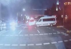 Sultanbeyli’de servis minibüslerinin karıştığı kaza kamerada