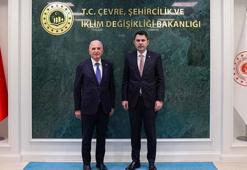 Bakan Kurum, Ümraniye Belediye Başkanı Yıldırım'ı kabul etti