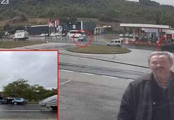 İkiye bölünen otomobilin sürücüsünün öldüğü kaza kamerada