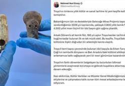 Çanakkale Troya'da 2 bin 800 yıllık kemik flüt ve 4 bin 500 yıllık idol başı bulundu