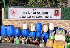 Evinde 1 ton 120 litre sahte şarap ele geçirilen şüpheli gözaltına alındı