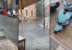 Çanakkale’de sağanak nedeniyle yollar göle döndü