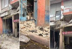 Ümraniye'de sanayi sitesinde iş yerinin balkonu çöktü: 3 yaralı