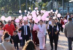 Kanseri yenen Yasemin için balon uçurdular