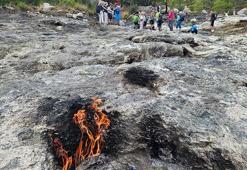 'İlk olimpiyat ateşi' efsanesinin adresi Yanartaş, turistlerin uğrak noktası