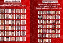 Ulusal ve uluslararası düzeyde aranan 63 suçlu yakalanarak Türkiye'ye iade edildi