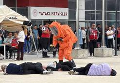 Hastanede bombalı saldırı tatbikatı