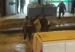 Ankara'da kaldırım işçileri arasındaki kavga kamerada