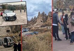 Kapadokya'da peribacasından kopan kayalar düştü; 2 ölü, 1 yaralı