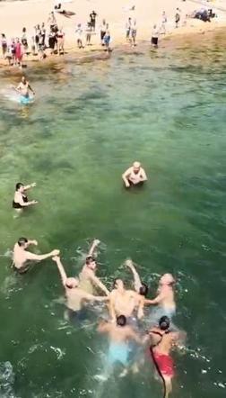 Boğulma tehlikesi geçiren kişi yeri dronla tespit edilip, kurtarıldı