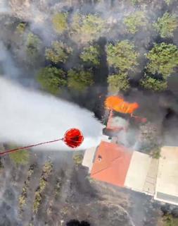 Balıkesirde orman ve tarım arazisinde yangın