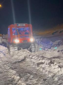 Nefes darlığı çeken hasta, AFADa ait amfibi araçla kurtarıldı