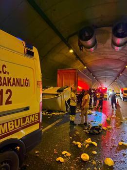 İstanbul-İzmir Otoyolu tünelinde kaza: 2 yaralı