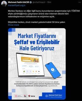 Market fiyatları tek sitede erişime açıldı