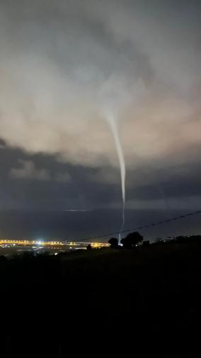 Hatayda denizdeki hortum kamerada