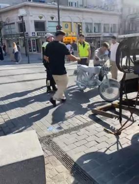 Fatih’te trafikten men edilen motosikletini ateşe verdi; Sinirle yaktım