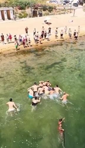 Boğulma tehlikesi geçiren kişi yeri dronla tespit edilip, kurtarıldı