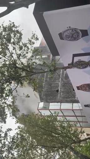 Nişantaşında inşaat halindeki binada çıkan yangın söndürüldü