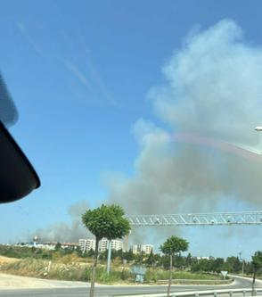 Çanakkalede tarım arazisinde yangın