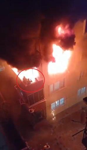 3 kişinin öldüğü yangının görüntüleri ortaya çıktı