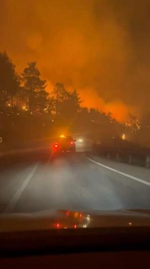 Bursa’da yanan ormanlar dronla görüntülendi; soğutma çalışmaları sürüyor