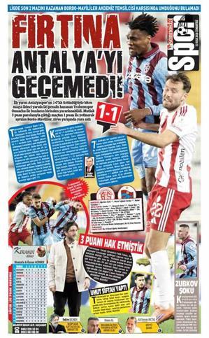 Trabzonspor, Hesap.com Antalyaspor deplasmanında takıldı