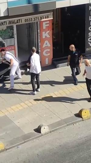 Gaziosmanpaşada kadına silahlı saldırı kamerada