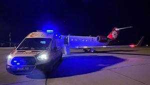 Karsta 44 günlük bebek, ambulans uçakla Ankaraya sevk edildi
