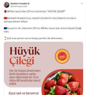 Hüyük çileğine AB tescili