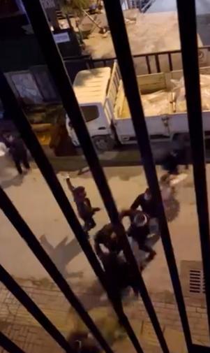 Alanyada bıçaklı ve zincirli kavga kamerada; 7 gözaltı