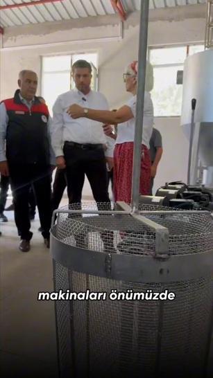 Yangında zarar gören kooperatife makine desteği