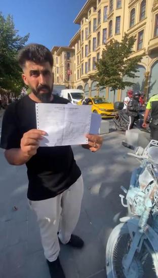 Fatih’te trafikten men edilen motosikletini ateşe verdi; Sinirle yaktım