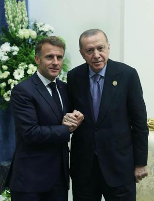Cumhurbaşkanı Erdoğan, Fransa Cumhurbaşkanı Macron ile görüştü