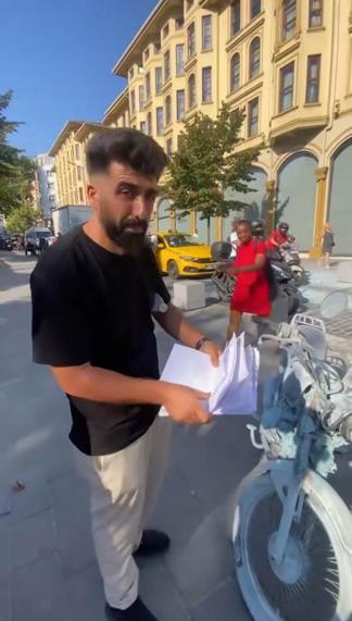 Fatih’te trafikten men edilen motosikletini ateşe verdi; Sinirle yaktım