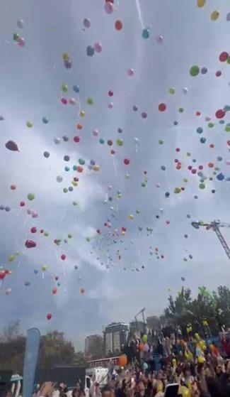 Küçükçekmece’de lösemiyi yenen Fenerbahçeli çocuk yüzlerce kişiyle balon uçurdu