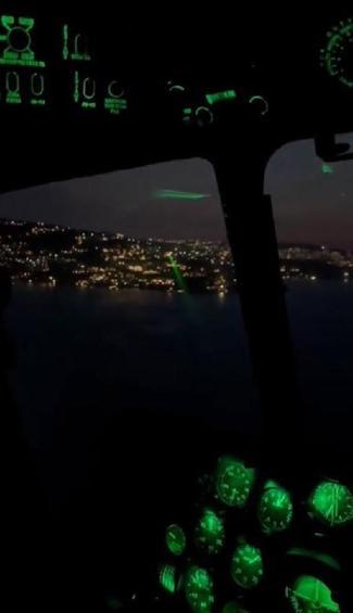 Lazer tutulan yangın söndürme helikopterinin pilotu konuştu