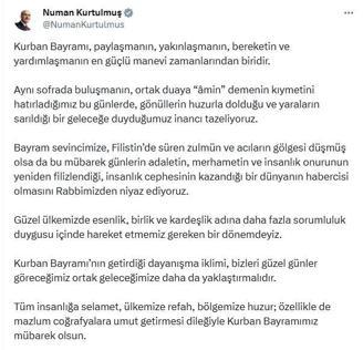 Siyasilerden Kurban Bayramı mesajı