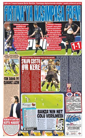 Trabzonspor, Kasımpaşa deplasmanında frene bastı