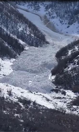 Şırnak’ta çığ düşme anları kamerada