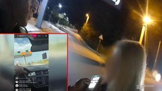 Ehliyetine 2043 yılına kadar el konulan sürücü, direksiyon başından canlı yayın yaptı