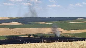 Tekirdağ'da 70 dönüm buğday tarlası yandı